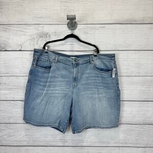 Torrid Plus Size Festi Low Rise Classic Denim Baggy Jorts Jean Shorts Size 26